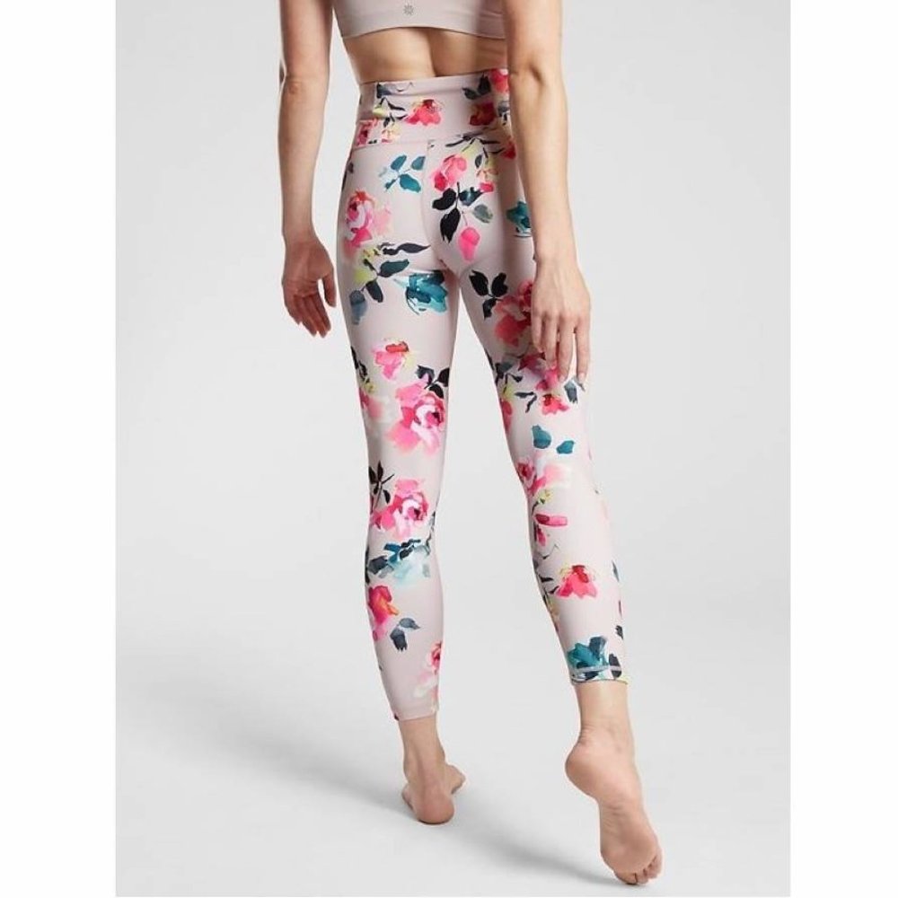 NWT Athleta Painted Flower Elation 7/8 Tight - Picture 2 of 7